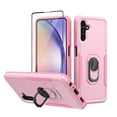 thumbnail image 1 of Xhy Samsung Galaxy A14 5G Case with Screen and Lens Protector Magnetic Ring Kickstand Military Grade Double Layer Drop Protection Rugged Detachable for Galaxy A14 5G Phone - Pink, 1 of 2