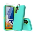 thumbnail image 1 of Xhy Samsung Galaxy A14 5G Case with Screen and Lens Protector Military Grade Heavy Duty Protection 3 in 1 Shockproof Armor Rugged Durable for Galaxy A14 5G Phone - Green+Yellow, 1 of 6