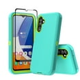 thumbnail image 1 of Xhy Samsung Galaxy A14 5G Case with Screen Protector Military Grade Heavy Duty Protection 3 in 1 Shockproof Armor Rugged Durable for Galaxy A14 5G Phone - Green+Yellow, 1 of 6