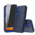 thumbnail image 1 of Xhy Samsung Galaxy A15 5G Case with Privacy Screen Protector Military Grade Heavy Duty Protection 3 in 1 Shockproof Armor Rugged Durable for Galaxy A15 5G Phone - Dark Blue+Blue, 1 of 5