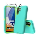 thumbnail image 1 of Xhy Samsung Galaxy A15 5G Case with Screen and Lens Protector Military Grade Heavy Duty Protection 3 in 1 Shockproof Armor Rugged Durable for Galaxy A15 5G Phone - Green+Yellow, 1 of 5