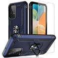 thumbnail image 1 of Xhy Samsung Galaxy A23 5G Case with Screen Protector and Magnetic Ring Mount Kickstand Military Grade Full Body Double Layer Drop Protection Rugged Durable for Galaxy A23 5G Phone - Blue, 1 of 10