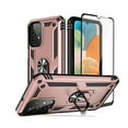 thumbnail image 1 of Xhy Samsung Galaxy A23 5G Case with Screen Protector and Magnetic Ring Mount Kickstand Military Grade Full Body Double Layer Drop Protection Rugged Durable for Galaxy A23 5G Phone - Rose Gold, 1 of 10