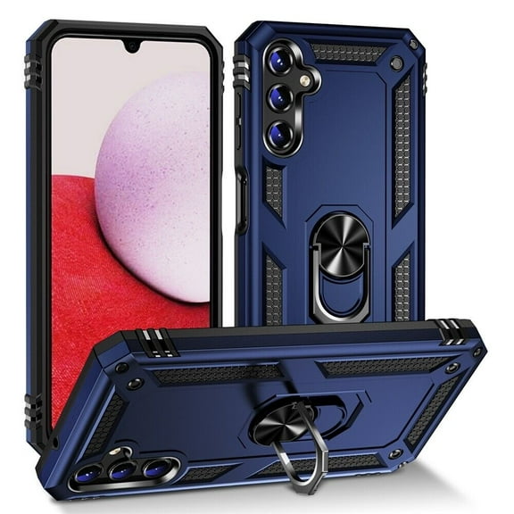 Xhy Samsung Galaxy A25 5G Case with Magnetic Ring Mount Kickstand Military Grade Full Body Double Layer Drop Protection Rugged Durable Detachable for Galaxy A25 5G Phone - Blue