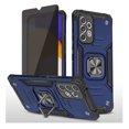 thumbnail image 1 of Xhy Samsung Galaxy A33 5G Case with Privacy Screen Protector Magnetic Ring Holder Kickstand Military Grade Full Body Double Layer Drop Protection Durable Detachable for Samsung A33 5G Phone - Blue, 1 of 9