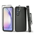 thumbnail image 1 of Xhy Samsung Galaxy A54 5G Case with Screen and Lens Protector and Belt Clip Holster Military Grade Heavy Duty 3 in 1 Shockproof Armor Rugged Durable for Galaxy A54 5G Phone - Black, 1 of 9