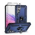 thumbnail image 1 of Xhy Samsung Galaxy A54 5G Case with Screen and Lens Protector with Magnetic Ring Kickstand Military Grade Double Layer Drop Rugged Detachable for Galaxy A54 5G Phone - Blue, 1 of 2