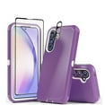 thumbnail image 1 of Xhy Samsung Galaxy A54 5G Case with Screen and Lens Protector Military Grade Heavy Duty 3 in 1 Shockproof Armor Rugged Durable for Galaxy A54 5G Phone - Purple+White, 1 of 6