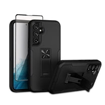 Xhy Samsung Galaxy A54 5G Case with Screen Protector and Magnetic Car Mount Kickstand Military Grade Full Body Double Layer Drop Rugged Durable for Galaxy A54 5G Phone - Black