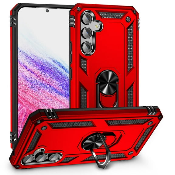 Xhy Samsung Galaxy A54 5G Case with Magnetic Ring Kickstand Military Grade Double Layer Drop Rugged Detachable for Galaxy A54 5G Phone - Red