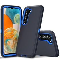 Xhy Samsung Galaxy S23 Case Military Grade Heavy Duty Protection 3 in 1 Shockproof Armor Rugged Durable Detachable for Galaxy S23 Phone - Dark Blue Blue