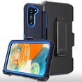 thumbnail image 1 of Xhy Samsung Galaxy S23 Plus Case with Belt Clip Holster and Lens Protector Military Grade Heavy Duty 3 in 1 Shockproof Armor Rugged Durable Detachable for Galaxy S23 Plus Phone - Dark Blue+Blue, 1 of 10