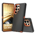 thumbnail image 1 of Xhy Samsung Galaxy S24 Case Military Grade Heavy Duty Protection 3 in 1 Shockproof Armor Rugged Durable Detachable for Galaxy S24 Phone - Black+Orange, 1 of 7