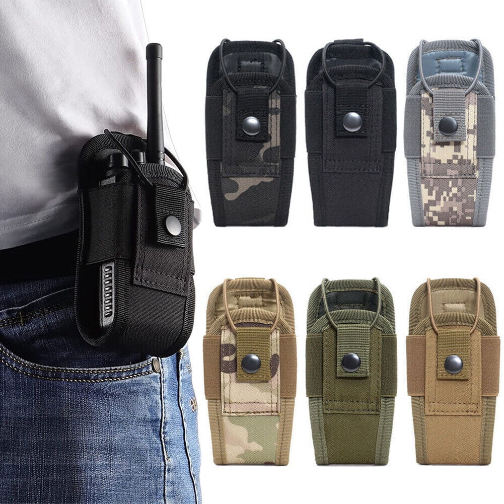 Imbracatura Pettorale Per Walkie Talkie - Tasche Con Cerniera, Regolabile, Strisce Riflettenti Verdi