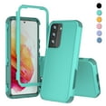 thumbnail image 1 of Xhy for Samsung Galaxy S22 Case 2022 Rugged Rubber Durable 3 in 1 Protective Samsung S22 5G Phone Cover for Girl Men Women Cute (Teal), 1 of 7