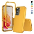 thumbnail image 1 of Xhy for Samsung Galaxy S22 Case 2022 Rugged Rubber Durable 3 in 1 Protective Samsung S22 5G Phone Cover for Girl Men Women Cute (Yellow), 1 of 7