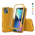 thumbnail image 1 of Xhy for iPhone 13 Case with Screen Protector & Camera Lens Protector Rugged Rubber Durable 3 in 1 Protective Phone Cover for Girl Men Women Cute (Yellow), 1 of 7