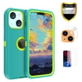 thumbnail image 1 of Xhy iPhone 13 Case + Screen Protectors + Camera Lens Protector, Heavy Duty Hard Shockproof Armor Protector Case (Green+Yellow), 1 of 7