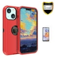 thumbnail image 1 of Xhy iPhone 13 Case + Screen Protectors, Heavy Duty Hard Shockproof Armor Protector Case Cover for iPhone 13 Phone Case (Red+Black), 1 of 7