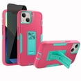 thumbnail image 1 of Xhy iPhone 13 Case with Stand, 2x Privacy Screen Protector + 1x Camera Lens Protector, Military Grade Case with Magnetic Car Mount, 6.1 inch Cover for Men Women, Rose red & Green, 1 of 6