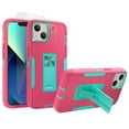 thumbnail image 1 of Xhy iPhone 13 Case with Stand, 2x Screen Protector + 1x Camera Lens Protector, Military Grade Case with Magnetic Car Mount, 6.1 inch Cover for Men Women, Rose red & Green, 1 of 6