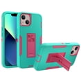 thumbnail image 1 of Xhy for iPhone 13 Mini Case with Stand, Military Grade Case with Magnetic Car Mount, Hybrid Hard PC Kickstand Case, 5.4 inch Cover for Men Women, Green & Rose red, 1 of 6