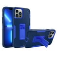 thumbnail image 1 of Xhy for iPhone 13 Pro Case with Stand, Military Grade Case with Magnetic Car Mount, Hybrid Hard PC Kickstand Case, 6.1 inch Cover for Men Women, Dark blue & Blue, 1 of 6
