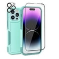 thumbnail image 1 of Xhy iPhone 14 Case with Screen and Lens Protector 2 in 1 Double Layer Rugged Drop Resistant, Military Grade Full Body Protection TPU Durable Detachable for iPhone 14 6.1 inch 2022 Phone - Light Green, 1 of 8