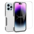 thumbnail image 1 of Xhy iPhone 14 Case with Screen Protector 2 in 1 Double Layer Rugged Drop Resistant, Military Grade Full Body Protection TPU Durable Detachable for iPhone 14 6.1 inch 2022 Phone - White Grey, 1 of 9