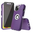 thumbnail image 1 of Xhy iPhone 14 Plus Case with Privacy Screen and Lens Protector Military Grade Heavy Duty Shockproof Armor Rugged Durable Detachable for iPhone 14 Plus 6.7 inch 2022 Phone -Purple+White, 1 of 6
