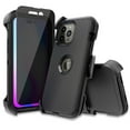 thumbnail image 1 of Xhy iPhone 14 Pro Case with Belt Clip Holster and Privacy Screen Protector Military Grade Heavy Duty 3 in 1 Shockproof Armor Rugged Durable Detachable for iPhone 14 Pro 6.1 inch 2022 Phone - Black, 1 of 10