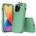 thumbnail image 1 of Xhy iPhone 14 Pro Case with Screen and Lens Protector Military Grade Full Body Protection 3 in 1 Shock and Drop Resistant Rugged TPU Durable Detachable for iPhone 14 Pro 6.1 inch 2022 Phone - Green, 1 of 10