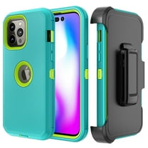 Xhy iPhone 14 Pro Max Case with Belt Clip Holster Military Grade Heavy Duty Protection 3 in 1 Shockproof Armor Rugged Durable Detachable for iPhone 14 Pro Max 6.7 inch 2022 Phone - Green Yellow