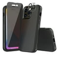 thumbnail image 1 of Xhy iPhone 14 Pro Max Case with Privacy Screen and Lens Protector Military Grade Full Body Protection 3 in 1 Shockproof Rugged TPU Durable Detachable for iPhone 14 Pro Max 6.7 inch 2022 Phone - Black, 1 of 6