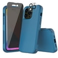 thumbnail image 1 of Xhy iPhone 14 Pro Max Case with Privacy Screen and Lens Protector Military Grade Full Body Protection 3 in 1 Shockproof Rugged TPU Durable Detachable for iPhone 14 Pro Max 6.7 inch 2022 Phone - Navy, 1 of 6