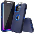 thumbnail image 1 of Xhy iPhone 14 Pro Max Case with Privacy Screen and Lens Protector Military Grade Heavy Duty 3 in 1 Shockproof Armor Durable Detachable for iPhone 14 Pro Max 6.7 inch 2022 Phone -Dark Blue+Blue, 1 of 6