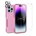 thumbnail image 1 of Xhy iPhone 14 Pro Max Case with Screen and Lens Protector Double Layer Rugged Drop Resistant Military Grade Full Body Protection TPU Durable Detachable for iPhone 14 Pro Max 6.7 inch 2022 Phone - Pink, 1 of 9