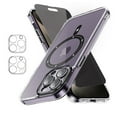 thumbnail image 1 of Xhy iPhone 15 Magnetic Case with Privacy Screen and Lens Protector Compatible with Magsafe Shockproof Non-Yellowing Crystal Clear Phone Case for iPhone 15 6.1 Inch Black, 1 of 8