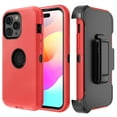 thumbnail image 1 of Xhy for iPhone 15 Plus Case with Belt Clip Holster Military Grade Heavy Duty 3 in 1 Shockproof Armor Rugged Durable Detachable iPhone 15 Plus 6.7 inch 2023 Phone - Red+Black, 1 of 10