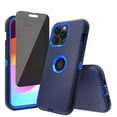 thumbnail image 1 of Xhy for iPhone 15 Plus Case with Privacy Screen Protector Military Grade Heavy Duty 3 in 1 Shockproof Armor Rugged Durable Detachable iPhone 15 Plus 6.7 inch 2023 Phone - Dark Blue+Blue, 1 of 8