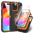 thumbnail image 1 of Xhy for iPhone 15 Plus Case with Screen and Lens Protector Military Grade Heavy Duty 3 in 1 Shockproof Armor iPhone 15 Plus 6.7 inch 2023 Phone - Black+Orange, 1 of 8