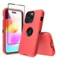 thumbnail image 1 of Xhy for iPhone 15 Plus Case with Screen Protector Military Grade Heavy Duty 3 in 1 Shockproof Armor Rugged Durable Detachable iPhone 15 Plus 6.7 inch 2023 Phone - Red+Black, 1 of 8