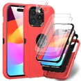 thumbnail image 1 of Xhy for iPhone 15 Pro Case with Screen and Lens Protector Military Grade Heavy Duty 3 in 1 Shockproof Armor iPhone 15 Pro 6.1 inch 2023 Phone - Red+Black, 1 of 8
