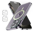 thumbnail image 1 of Xhy iPhone 15 Pro Max Magnetic Case with Privacy Screen and Lens Protector Compatible with Magsafe Shockproof Non-Yellowing Crystal Clear Phone Case for iPhone 15 Pro Max 6.7 Inch Green, 1 of 8
