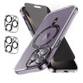 thumbnail image 1 of Xhy iPhone 15 Pro Max Magnetic Case with Privacy Screen and Lens Protector Compatible with Magsafe Shockproof Non-Yellowing Crystal Clear Phone Case for iPhone 15 Pro Max 6.7 Inch Black, 1 of 8