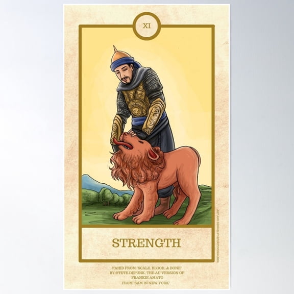 Xi: Strength - Fahid Poster Wall Art, Modern Wall Decor For Living Room Bedroom, 12x18 UNFRAMED