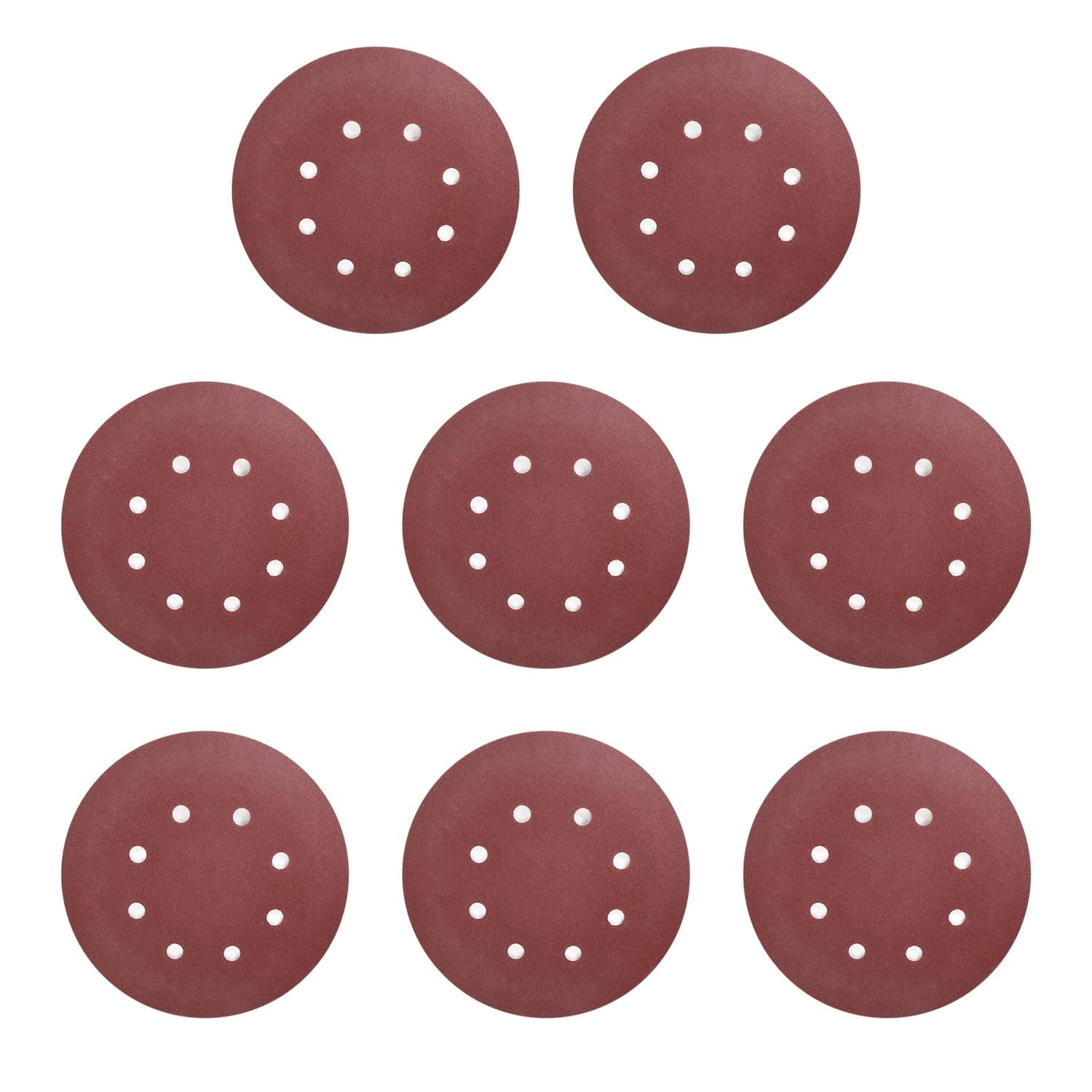 XiHAMA 12-inch PSA Sanding Discs 60 Grits NO-Hole Self Stick Adhesive Back Aluminum Oxide Sanding Discs for Orbital Sander