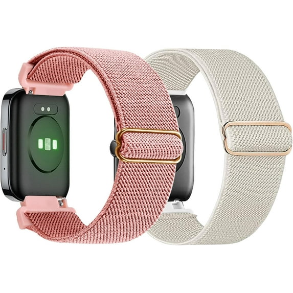 XiHAMA 19mm Nylon Watch Band Compatible with SKG V7 Pro/SKG V7/ID205/ID205S/ID205U, Adjustable Soft Stretchy Nylon Sport Loop Strap Bracelet Wrist 6.0inch - 9.8 inch for Women & Men