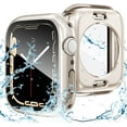 thumbnail image 1 of XiHAMA 2 in 1 Waterproof Case Compatible with Apple Watch Screen Protector 44mm SE 2nd Gen Series 6 5 4, 360 Protective Glass Face Cover Hard PC Bumper + Back Frame for Watch Accessories, 1 of 8