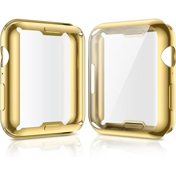 XiHAMA [2 Pack] 40mm Cover Soft Flexible TPU Anti-Scratch Lightweight Protective IWatch Case Built in Screen Protector Compatible with Apple Watch SE(2024)/6/5/4